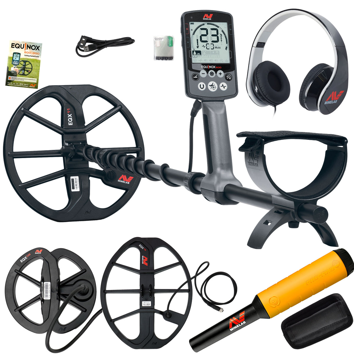 Minelab EQUINOX 600 Multi-IQ Metal Detector, 15