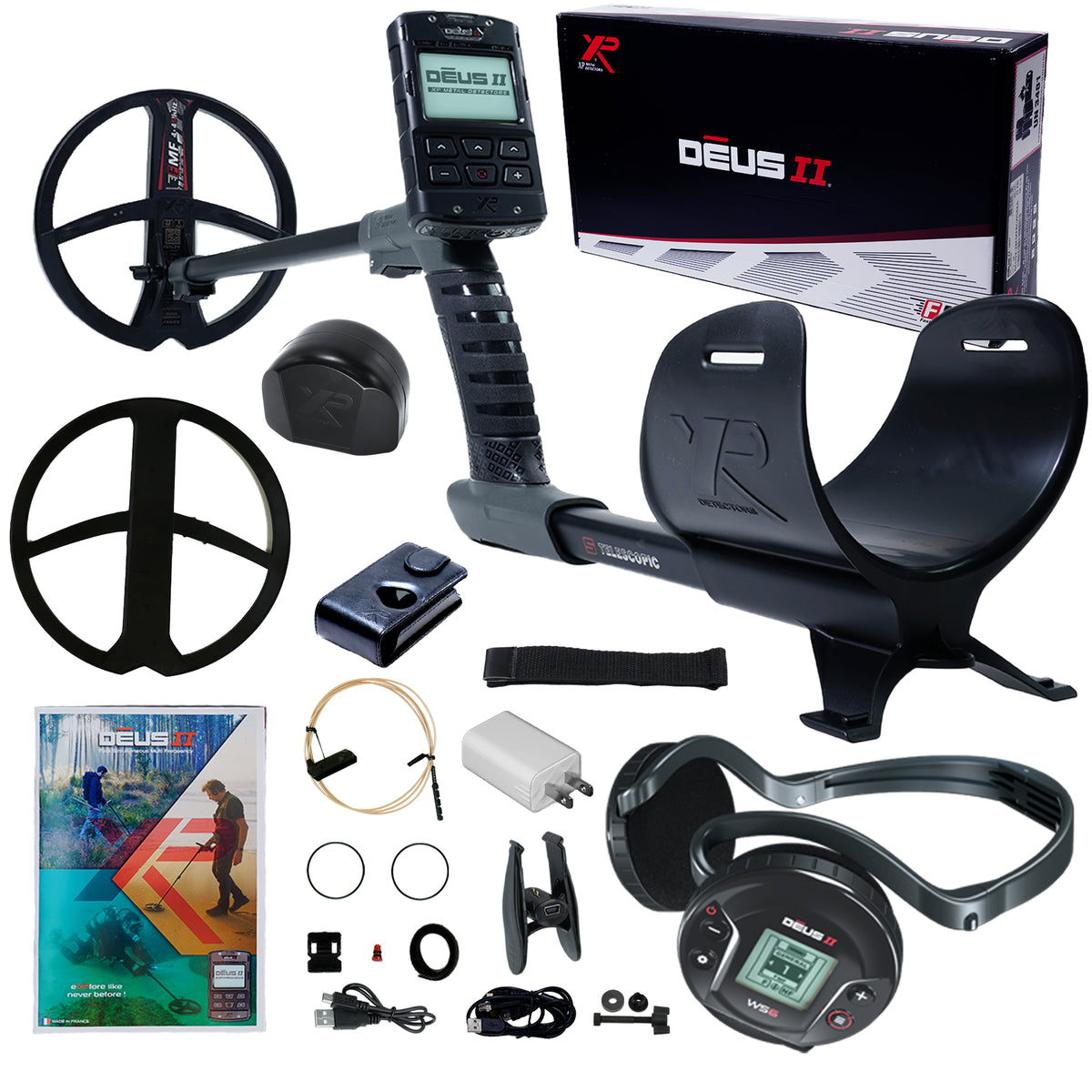 XP DEUS II Fast Multi Frequency Metal Detector with 9