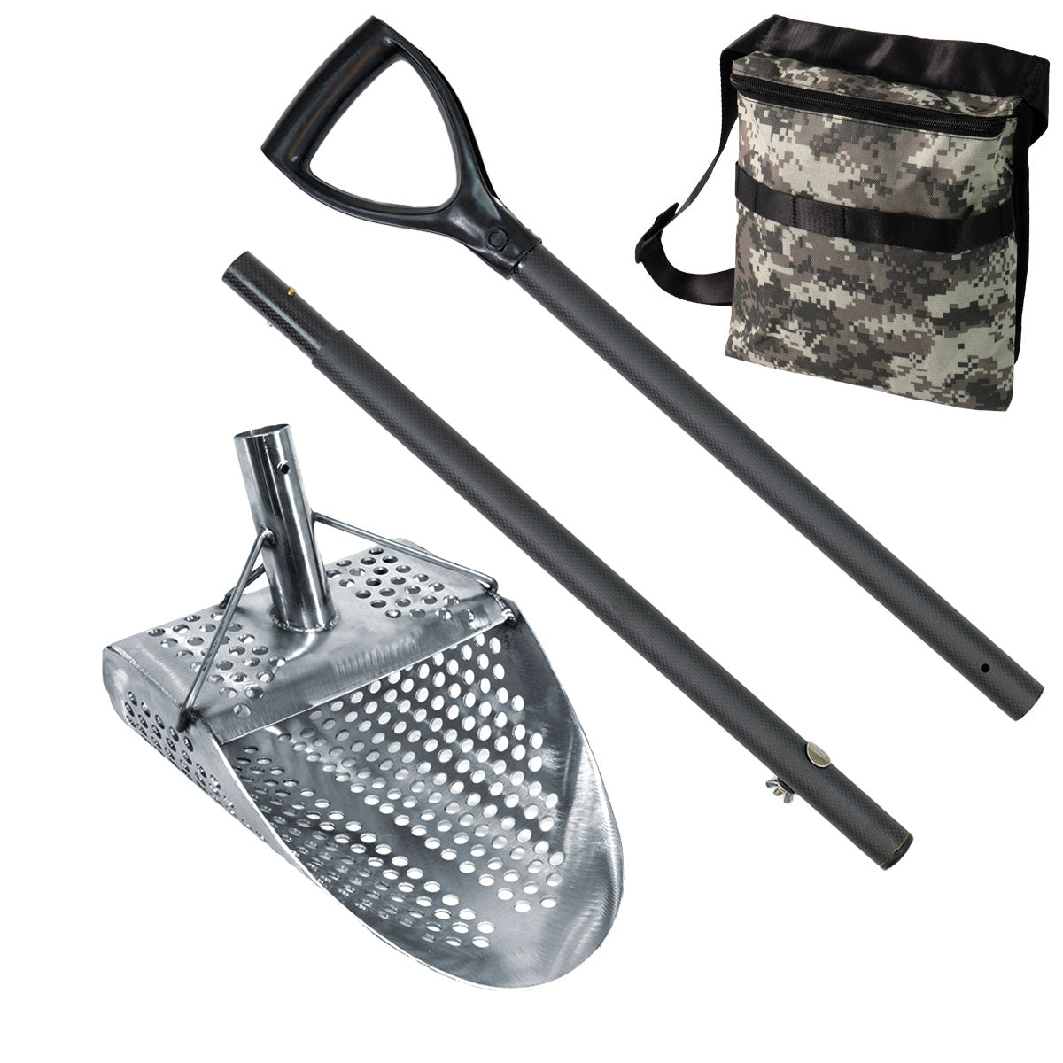 Dune Scoops Kraken 11" x 8" Stainless Steel Metal Detector Sand Scoop w/ Lg Round Holes