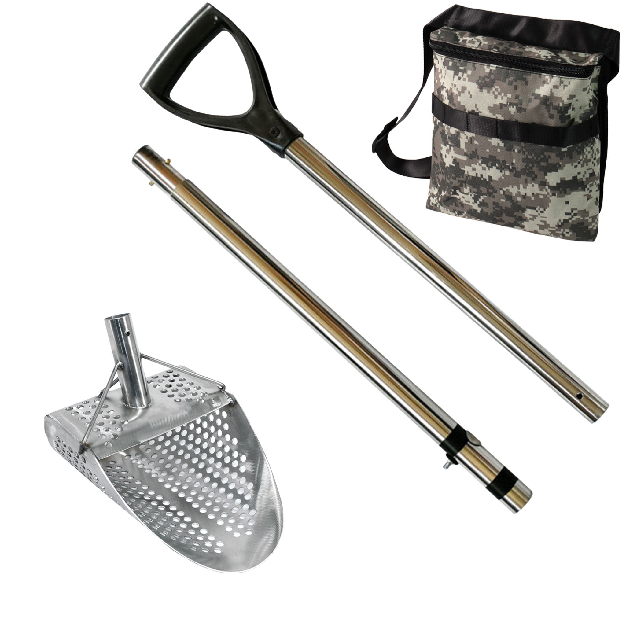 Dune Scoops Kraken 11" x 8" Stainless Steel Metal Detector Sand Scoop w/ Lg Round Holes