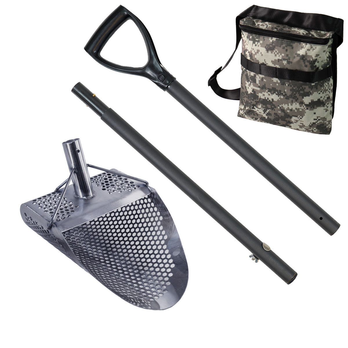 Dune Scoops Hydra 11" x 8" Stainless Steel Metal Detector Sand Scoop w/ Lg Hexagon Holes