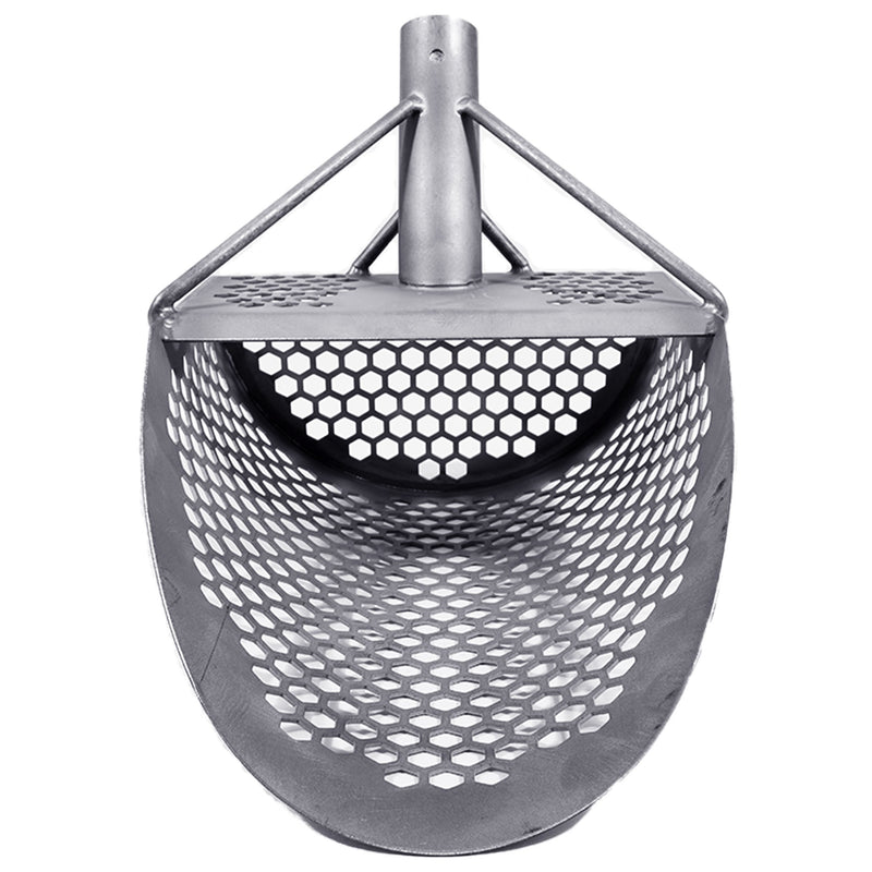 Dune Scoops Titanium Beach Sand Scoop 1.5mm Titanium Sheet /10 mm Hexahedron Holes and Titanium Rod with Handle