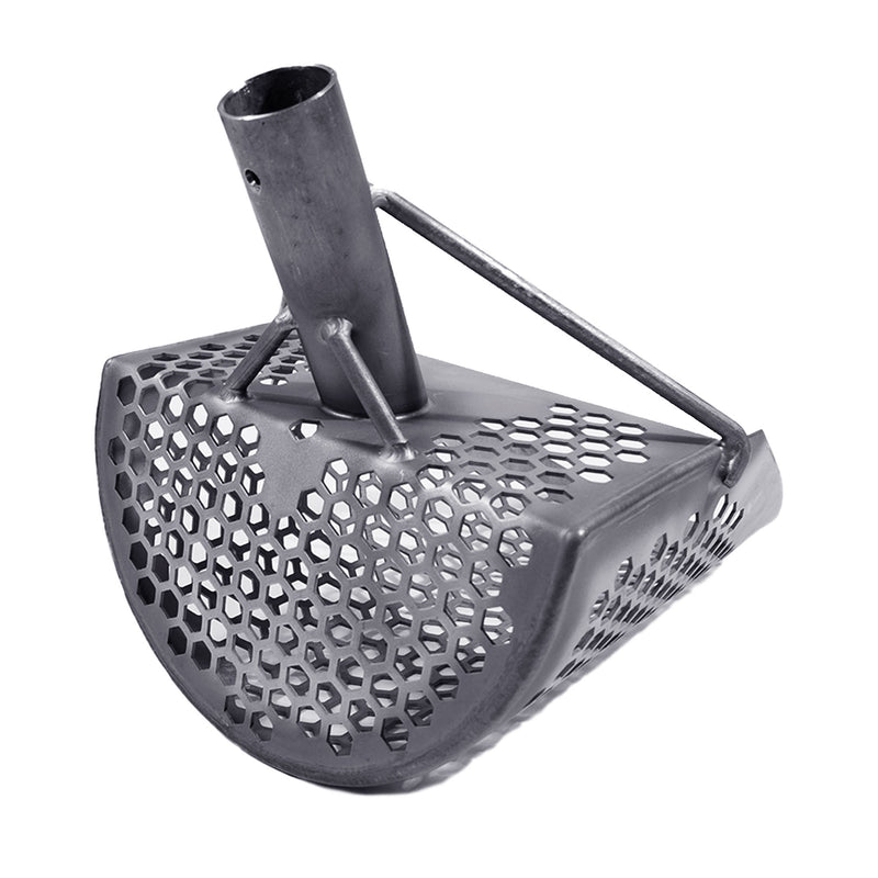 Dune Scoops Titanium Beach Sand Scoop 1.5mm Titanium Sheet /10 mm Hexahedron Holes and Titanium Rod with Handle