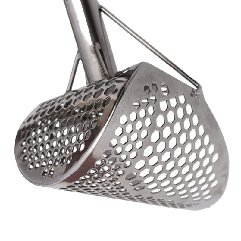 CooB  9" x 6.25" Stainless Steel Sand Scoop - Hexagon Holes