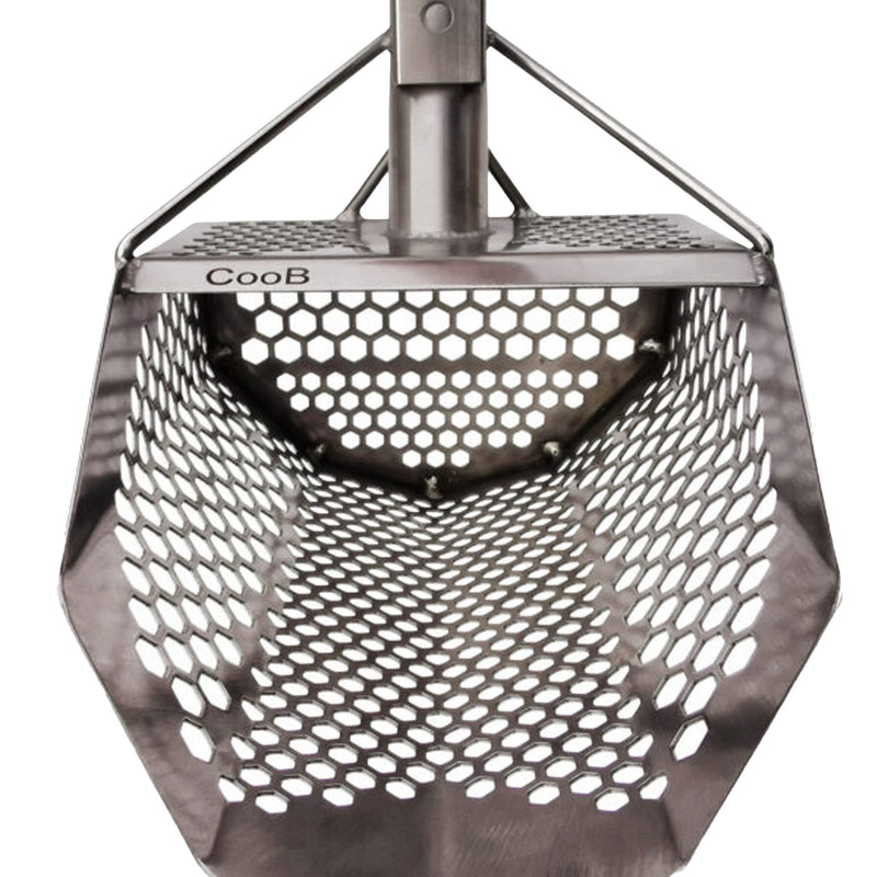 CooB 11.5" x 7" Stainless Steel Sand Scoop - Hexagon Holes