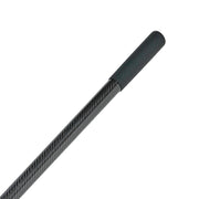 Close-up image of black carbon fiber replacement scoop pole textured grip on one end, shown diagonally on a white background.