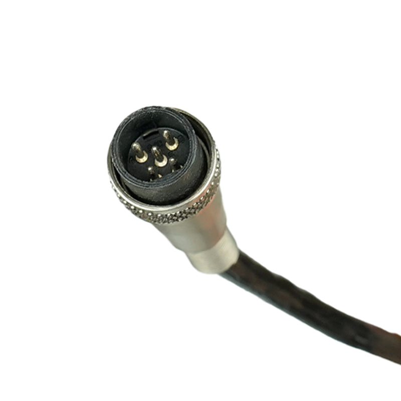 female screw-on end black and silver on white background