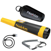 Nokta Accupoint Pinpointer with holster, charger, and lanyard