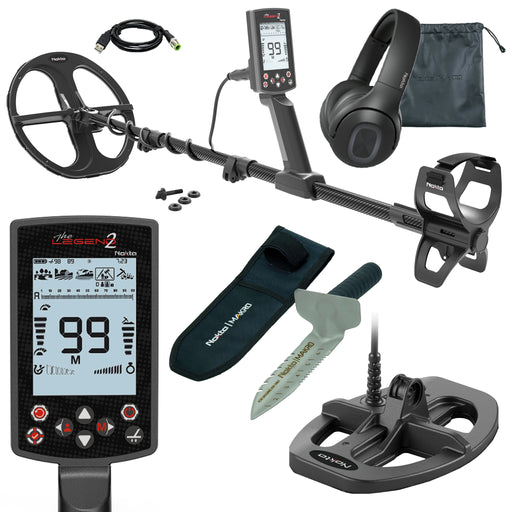 Nokta The Legend 2 SMF Waterproof Metal Detector with LD28 11", LD21 8", and Accupoint Pinpointer
