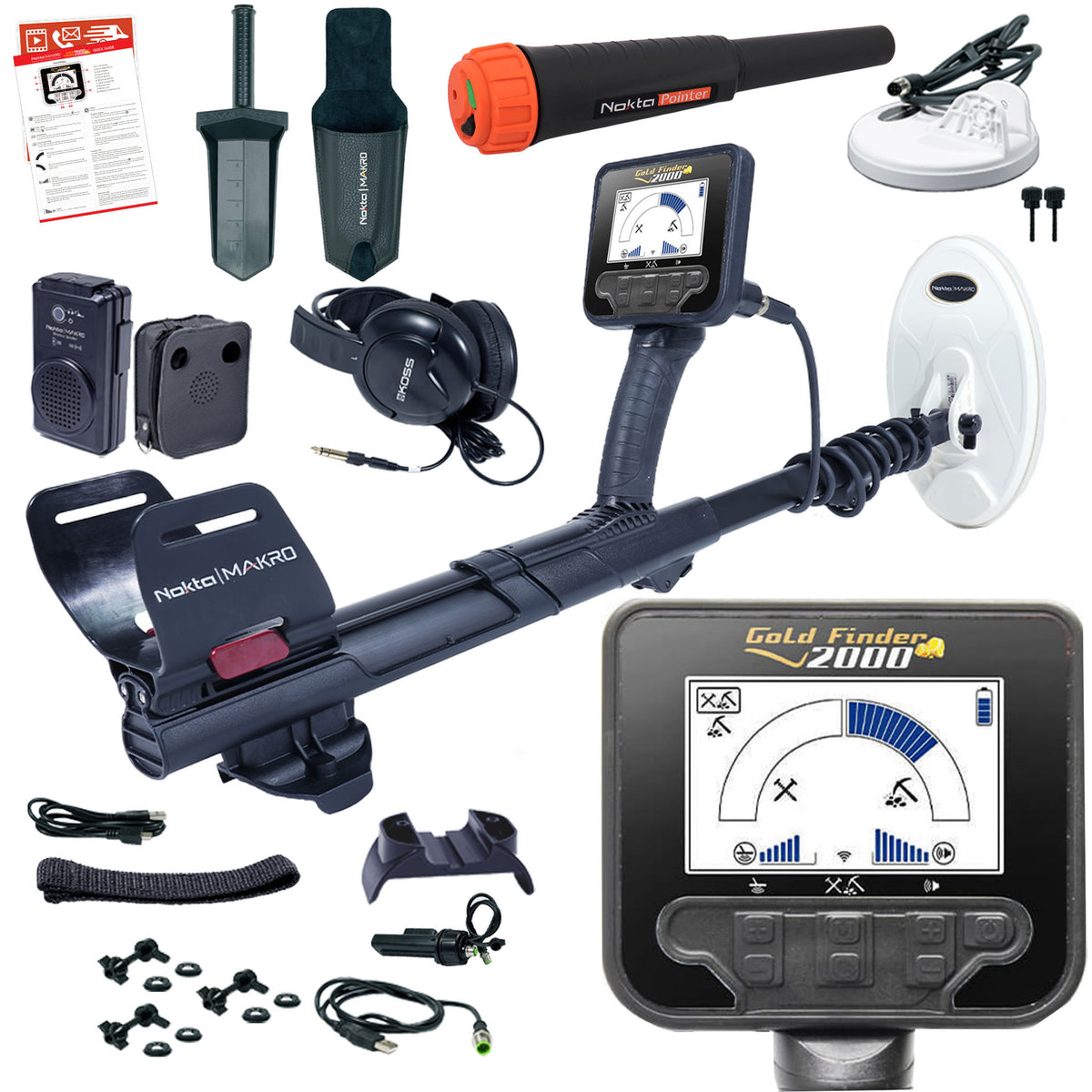 Nokta Gold Finder 2000 Metal Detector Expedition Bundle