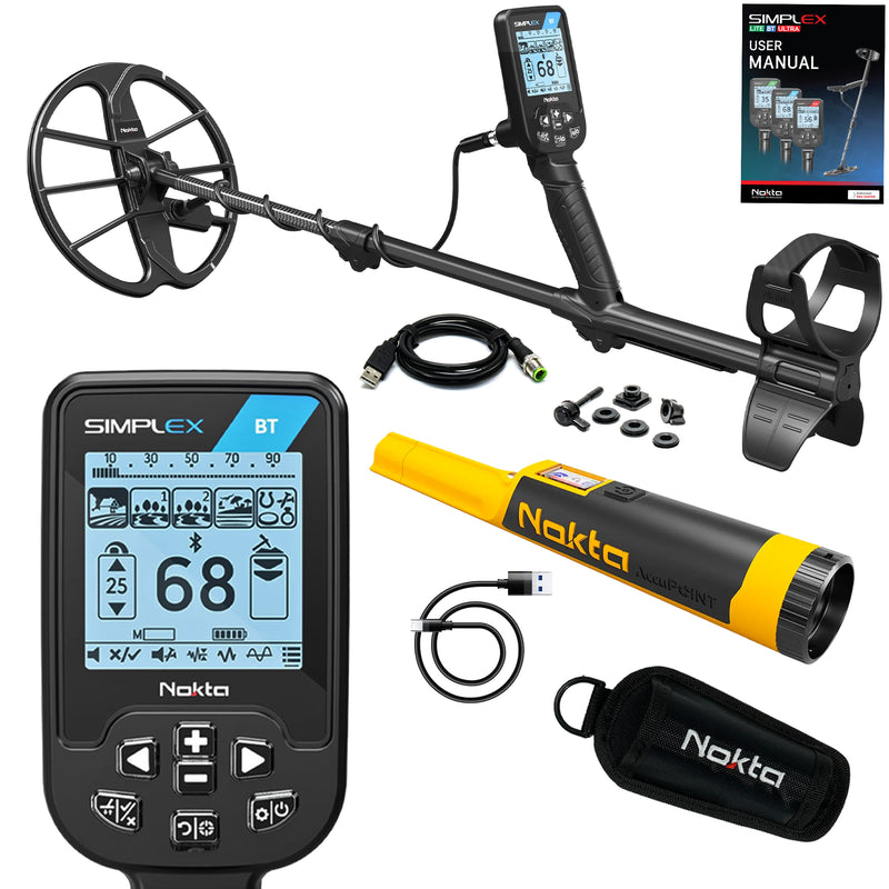 Nokta Simplex BT Waterproof Metal Detector with Accupoint Pinpointer