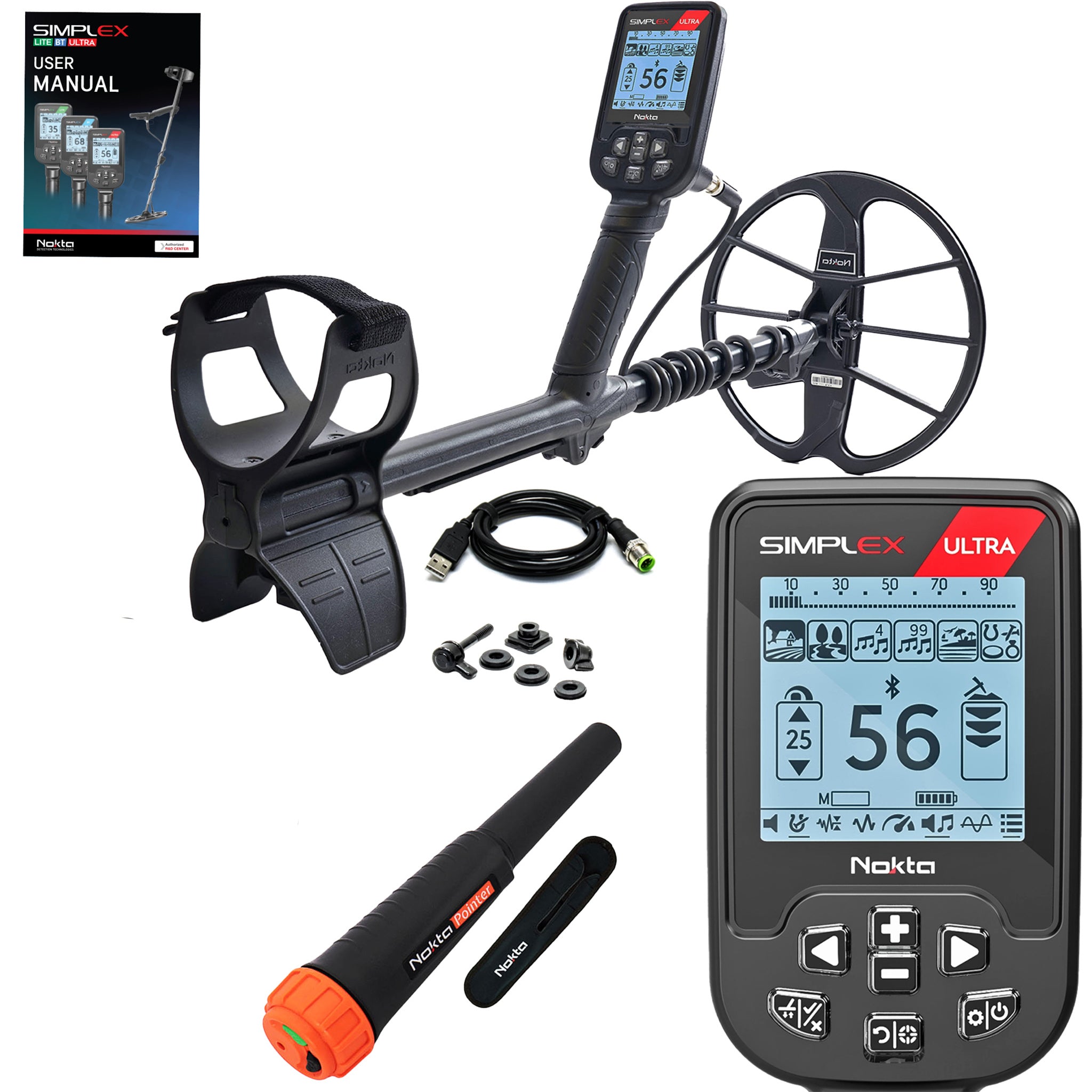 Nokta Simplex Ultra Waterproof Metal Detector with 11" DD Coil