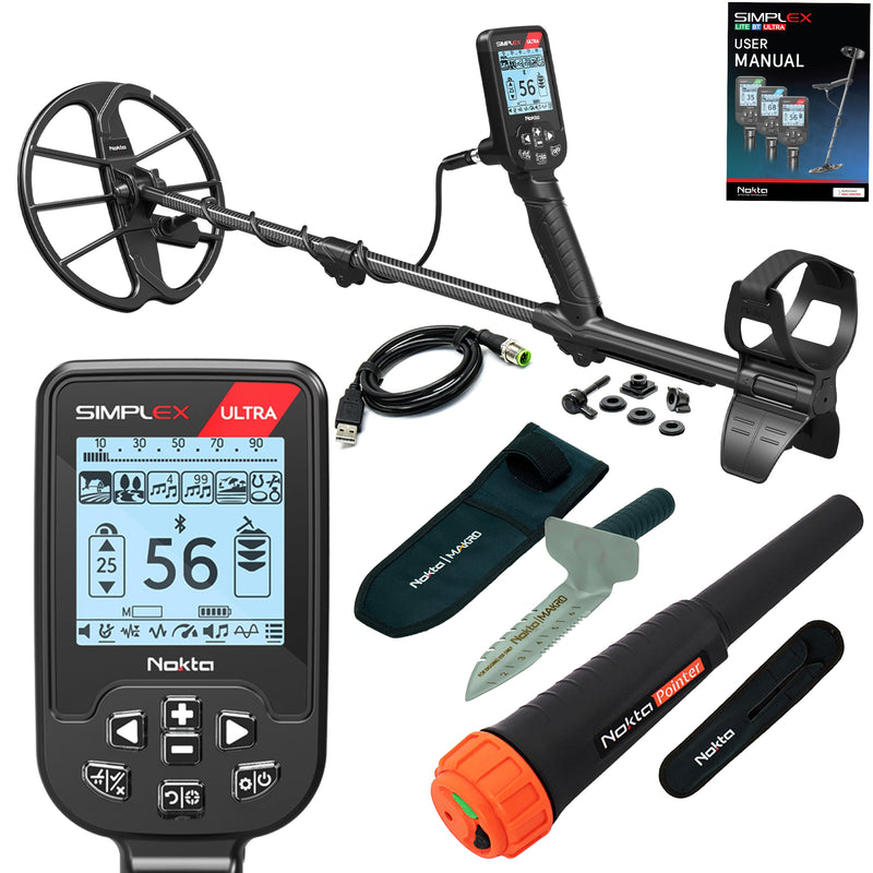 Nokta Simplex Ultra Waterproof Metal Detector with 11" DD Coil
