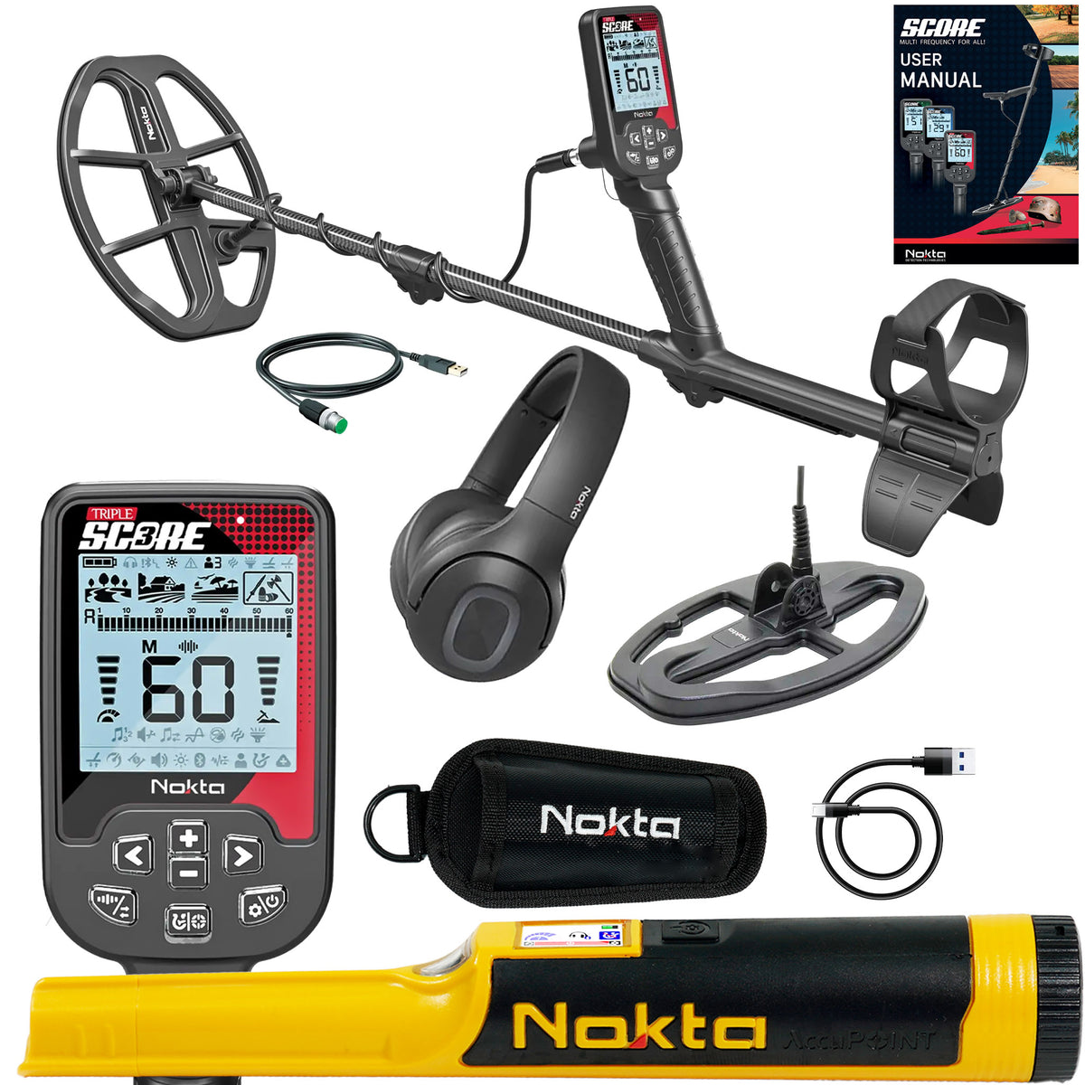 Nokta Triple Score (Score 3) PRO PACK Metal Detector with Starter Package