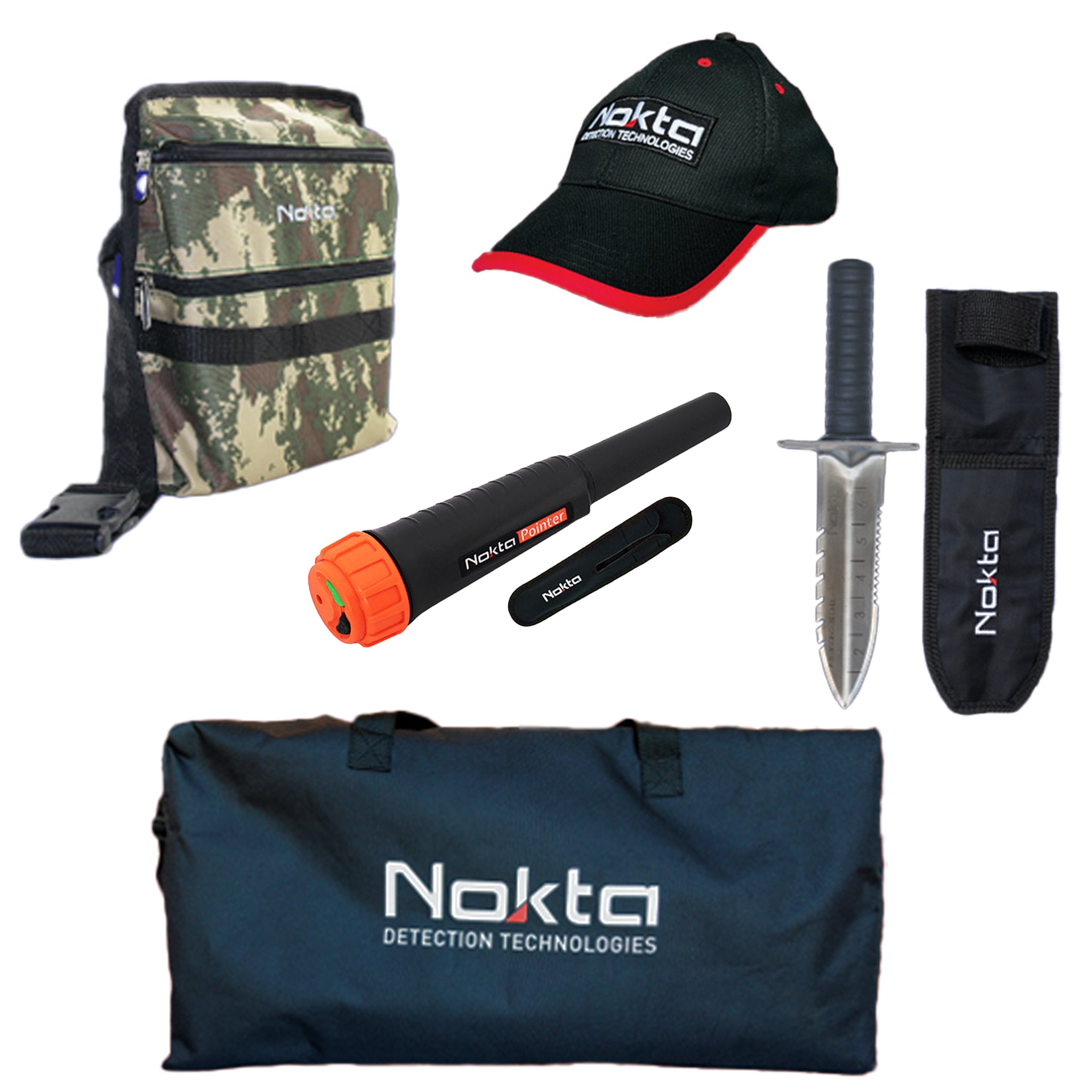 Nokta Triple Score (Score 3) PRO PACK Metal Detector, Nokta Pointer, Pouch, Digger, Hat, and Carry Bag