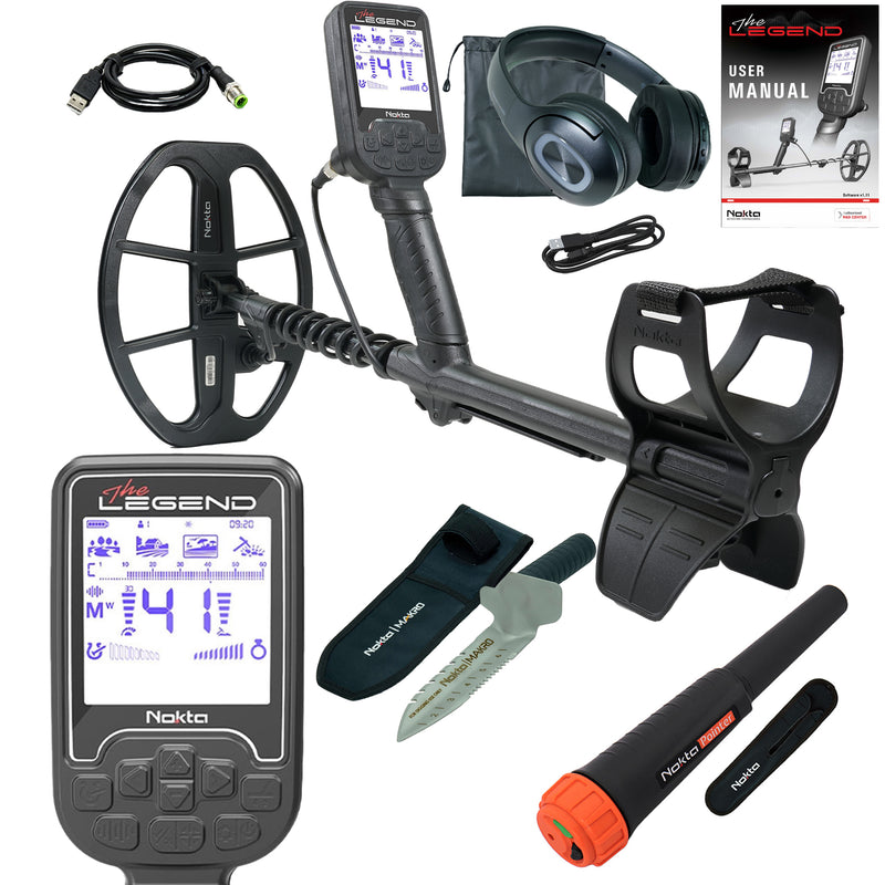 Nokta The Legend SMF Metal Detector w/ Wireless Headphones and LG30 12" x 9" Coil