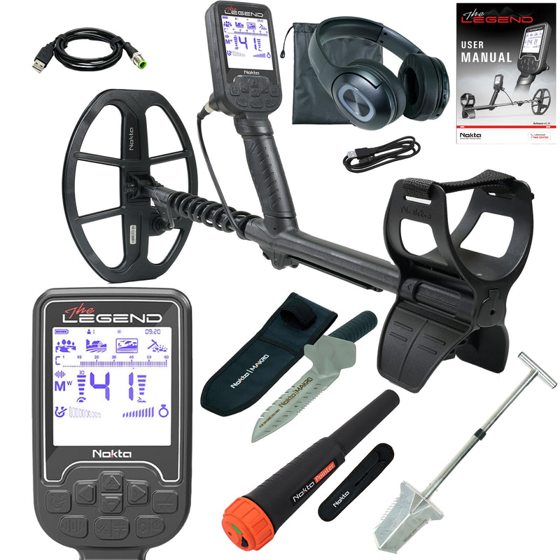Nokta The Legend SMF Metal Detector w/ Wireless Headphones and LG30 12" x 9" Coil