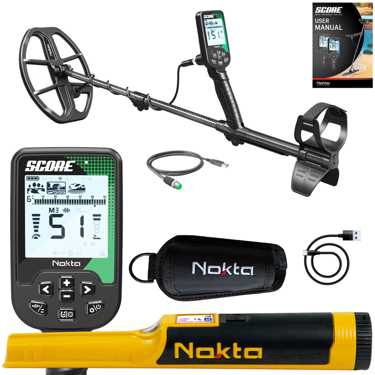 Nokta Score SMF Waterproof Metal Detector and Accupoint Pinpointer