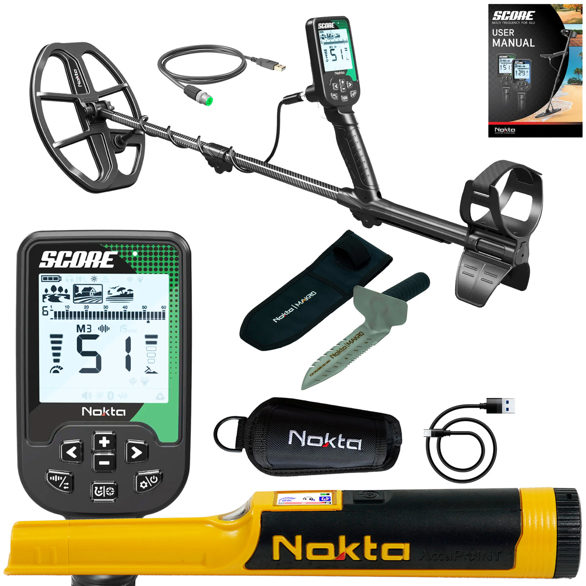 Nokta Score SMF Waterproof Metal Detector Digger and Accupoint Pinpointer