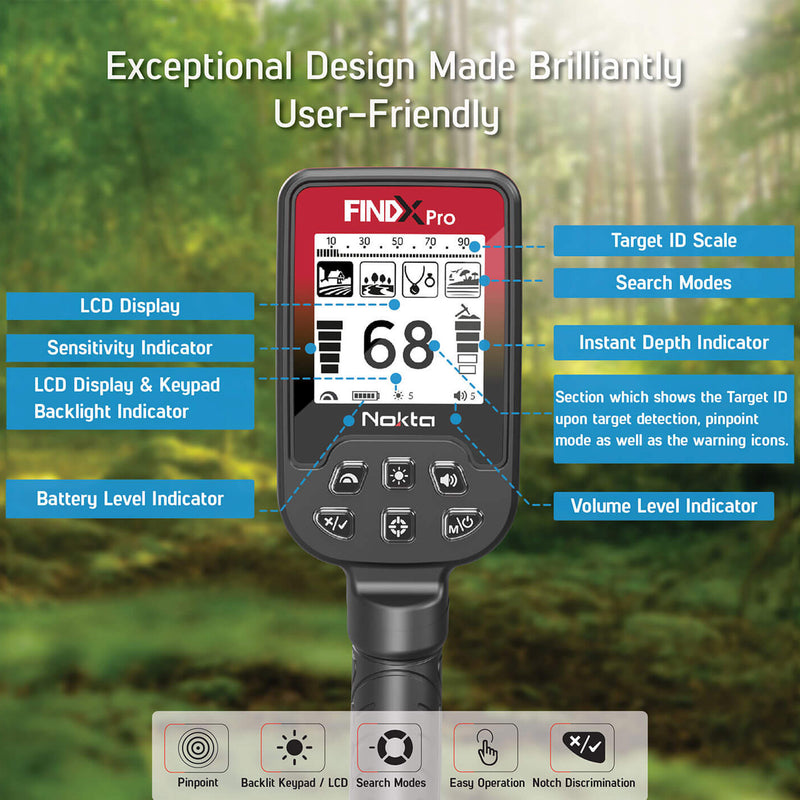 Nokta FindX Pro Waterproof Metal Detector