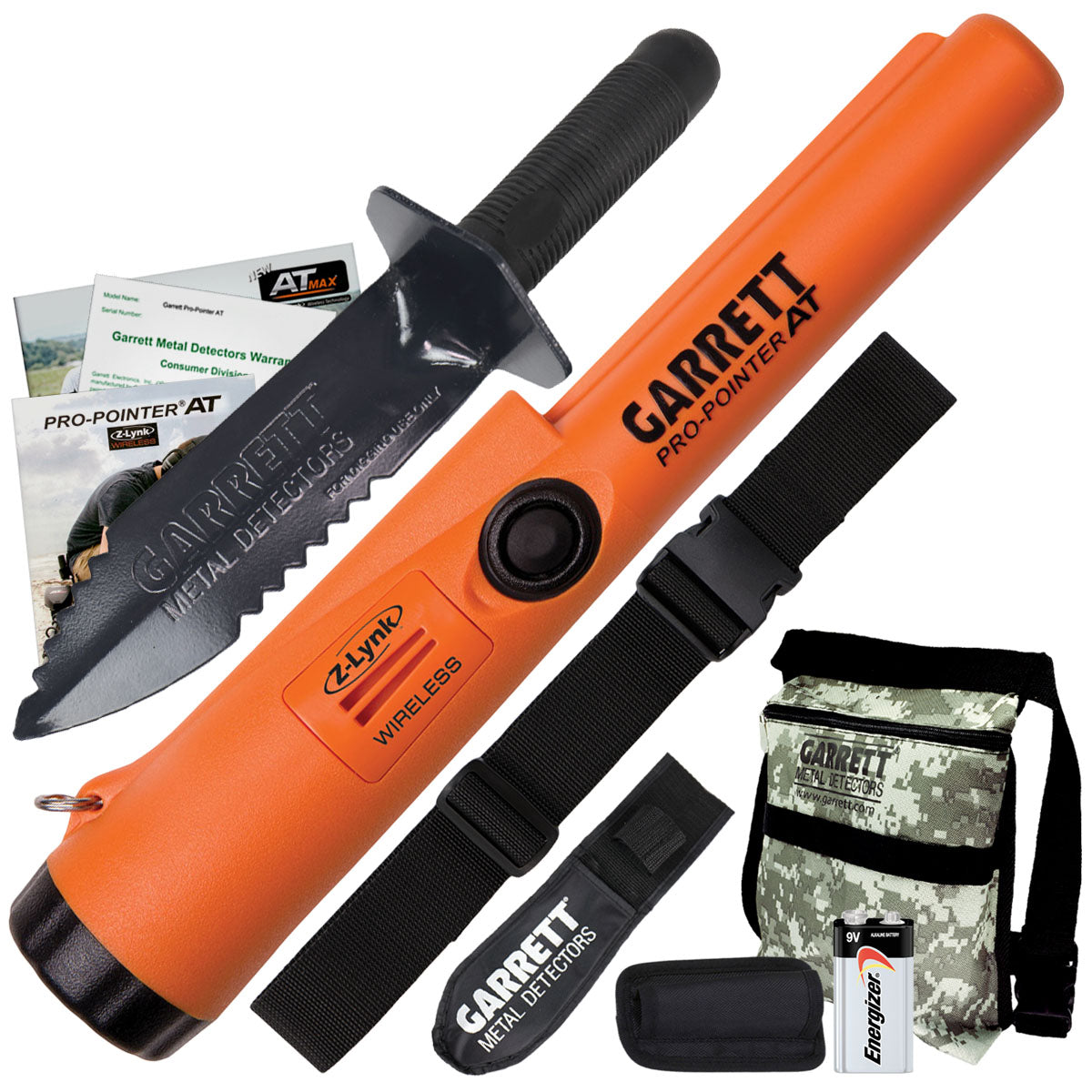 Garrett Pro Pointer AT Z-LYNK Pinpointer with Camo Pouch Edge