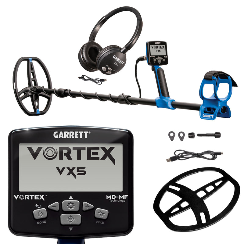 Garrett Vortex VX5 Metal Detector with CS-3 Z-Lynk Wireless Headphones