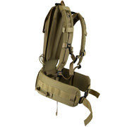 Minelab PRO-SWING 125 Harness for GPZ 8000 back view.  Tan 