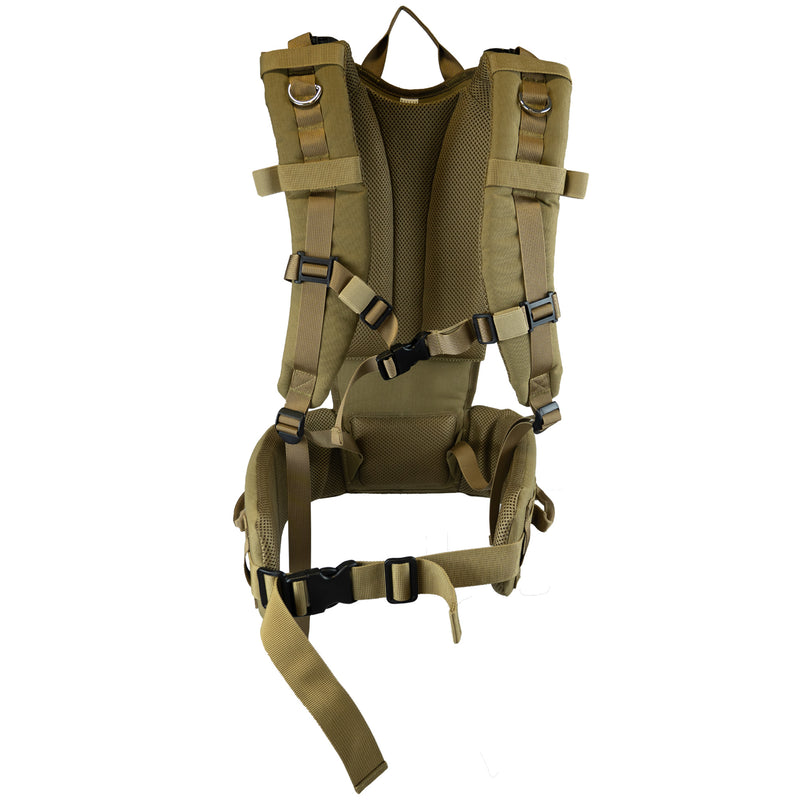 Minelab PRO-SWING 125 Harness for GPZ 8000 back view.  Tan 