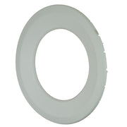 side view of white round coil cover for the Z18 coil on white background