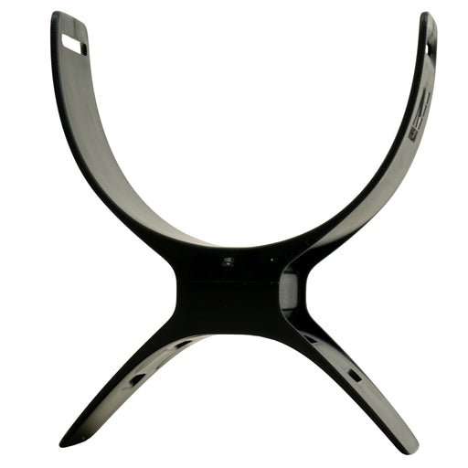 Black plastic arm rest for the Vanquish V60 series with Minelab logo on side shown on a white background.