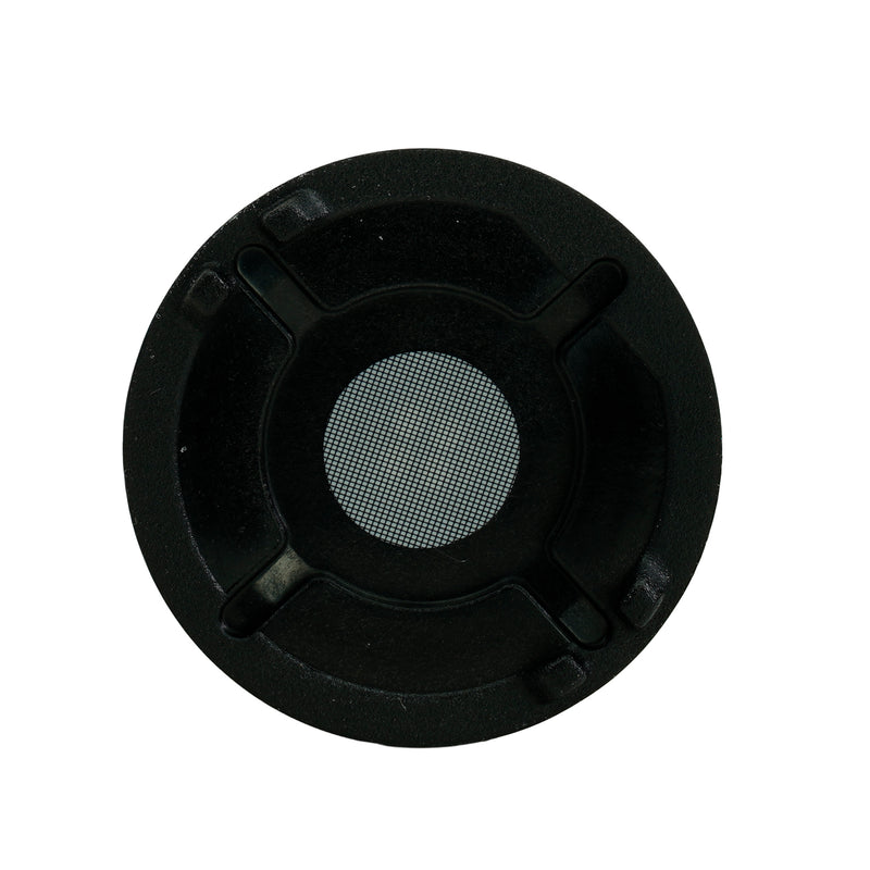 Black battery holder on a white background