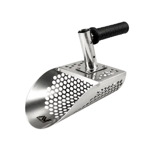Minelab stainless steel sand scoop with black handle