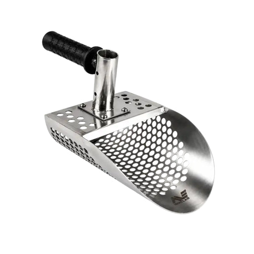 Minelab stainless steel sand scoop with black handle