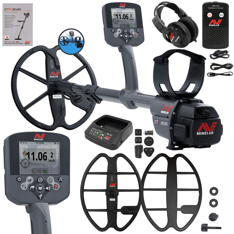 Minelab CTX 3030 Underwater Detector Holiday Bundle with  17" DD Smart Coil