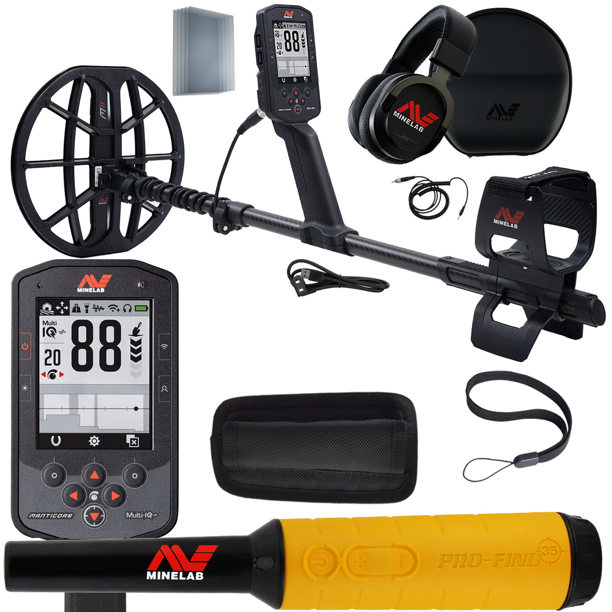 MINELAB Manticore High Power Metal Detector with Pro Find 35 Pinpointer