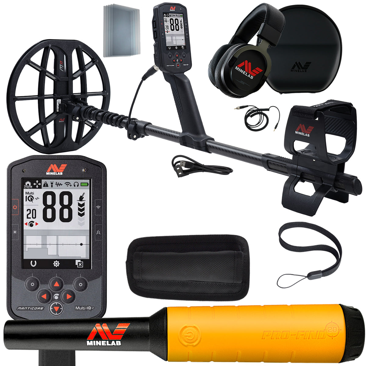 MINELAB Manticore High Power Metal Detector with Pro Find 20 Pinpointer