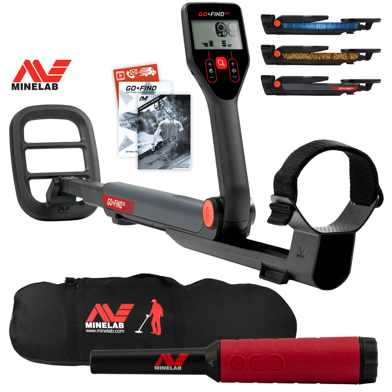 Minelab GO-FIND 22 Metal Detector with Minelab Pro-Find 40 Pinpointer and Carry Bag