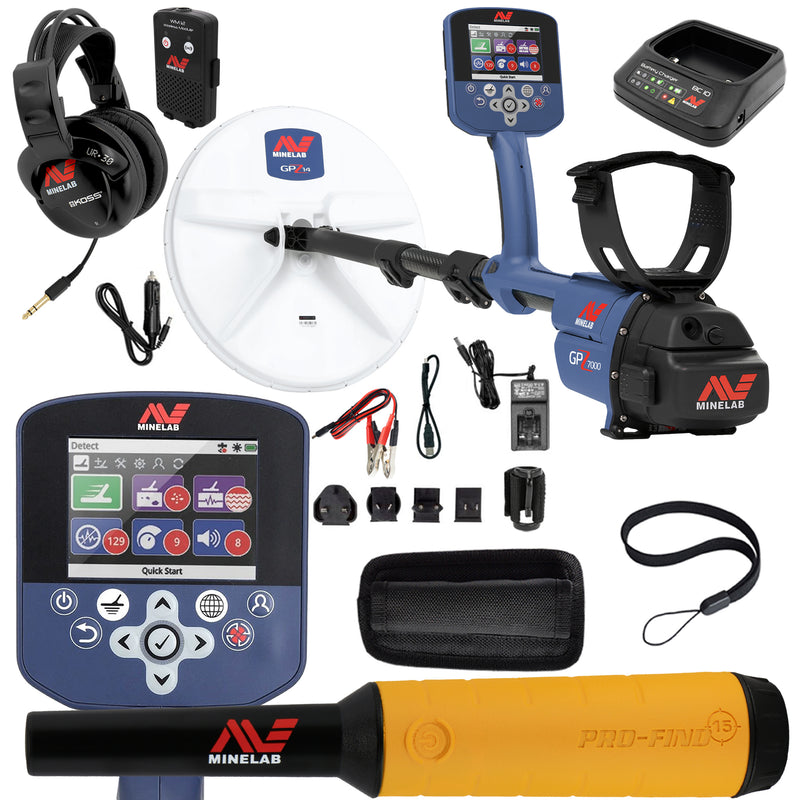 Minelab GPZ 7000 All Terrain Gold Metal Detector with Pro Find 15 Pinpointer