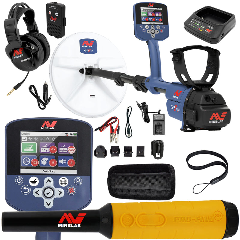 Minelab GPZ 7000 All Terrain Gold Metal Detector with Pro Find 35 Pinpointer