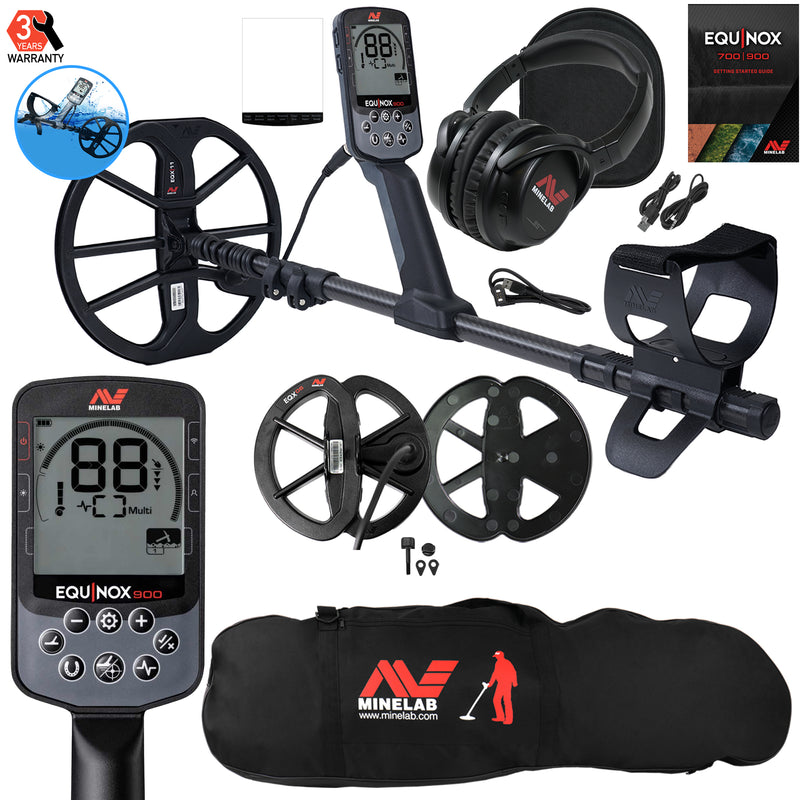 Minelab EQUINOX 900 Multi-IQ Metal Detector with Minelab Carry Bag