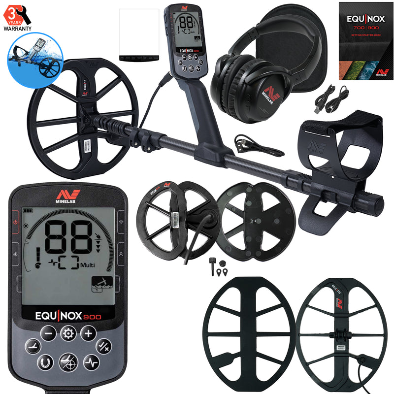 Minelab EQUINOX 900 Multi-IQ Metal Detector with EQX 15 DD Coil