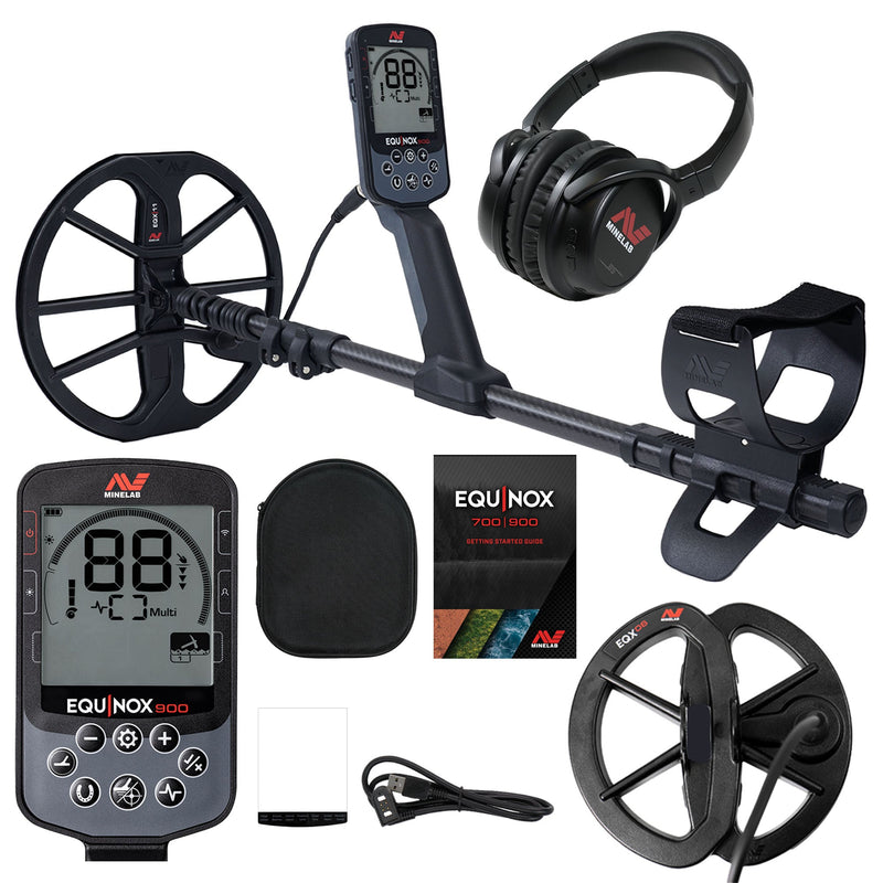 Minelab EQUINOX 900 Multi-IQ Metal Detector with EQX 15 DD Coil