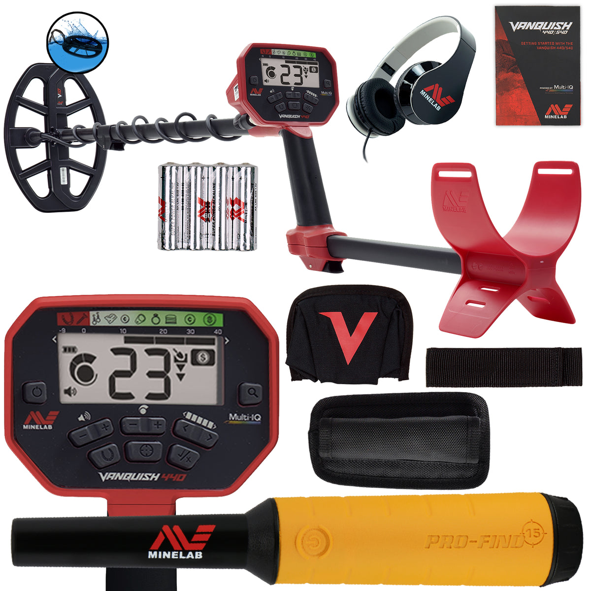 Minelab VANQUISH 440 Detector with 10 x 7 Coil and Pro-Find 15 Pinpointer