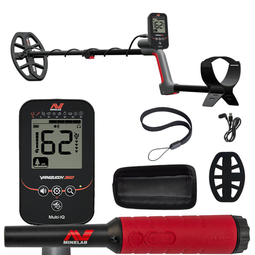Minelab VANQUISH 360 Waterproof Multi-Frequency Metal Detector with PRO-FIND 40 Pinpointer