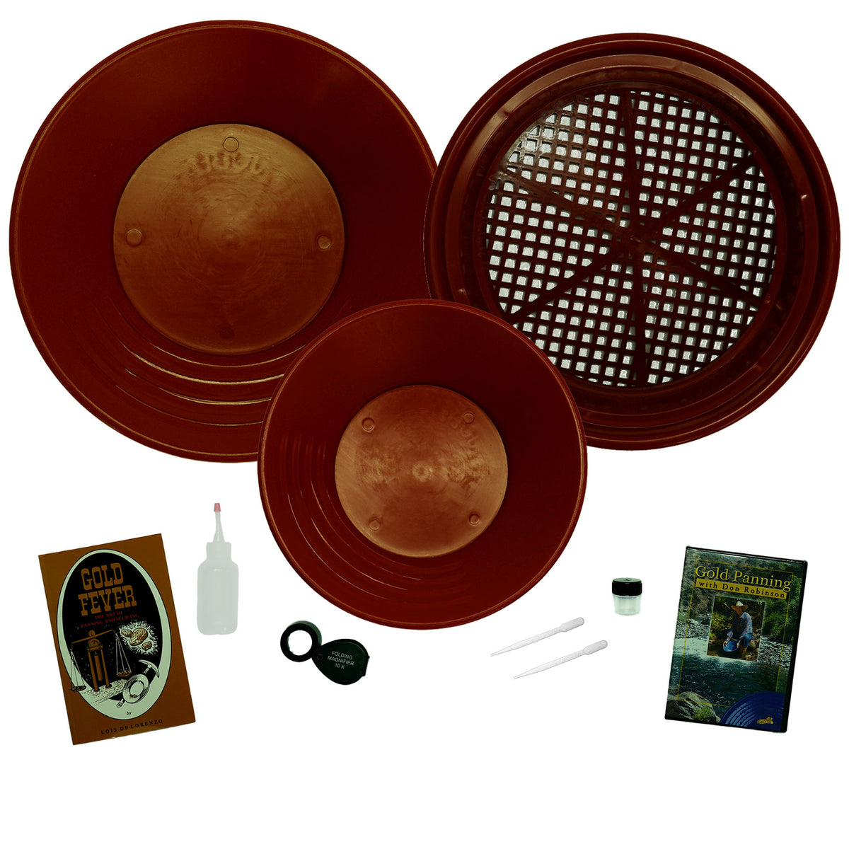 Jobe Gold Buddy Strike It Rich Gold Panning Kit with 2 Archer Gold Pans and More