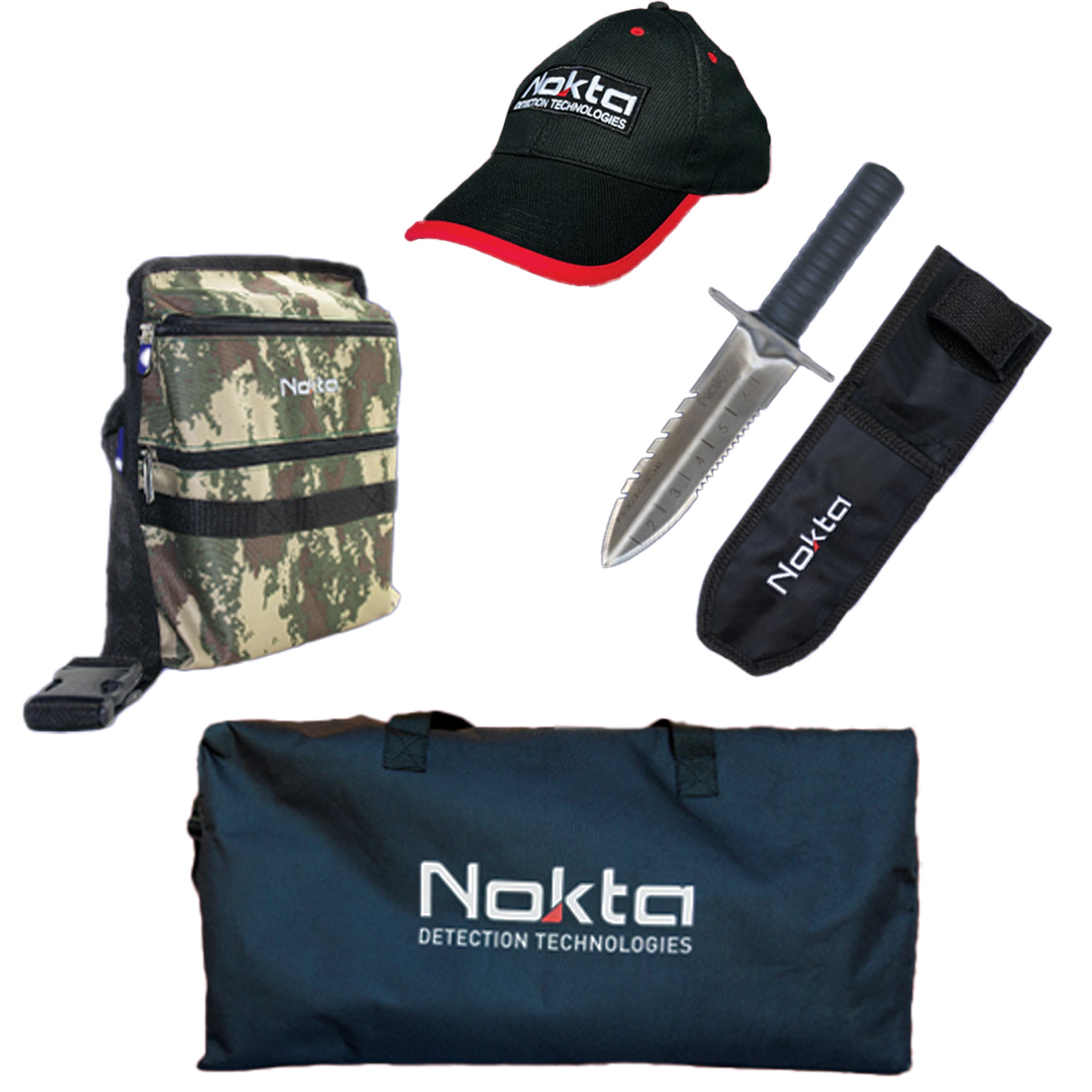 Nokta Double Score (Score 2) SMF Waterproof Metal Detector, Pouch, Hat, Digger, and Carry Bag