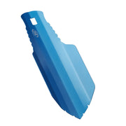 A blue trowel with a textured grip and a square cutout near the handle, featuring a circular 'CKG' logo, shown on a plain white background.