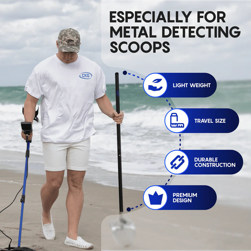 CKG Carbon Fiber Travel Handle for Sand Scoops - 2-Piece