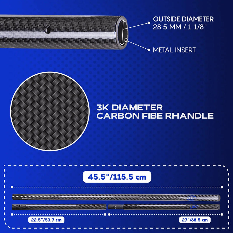 CKG Carbon Fiber Travel Handle for Sand Scoops - 2-Piece
