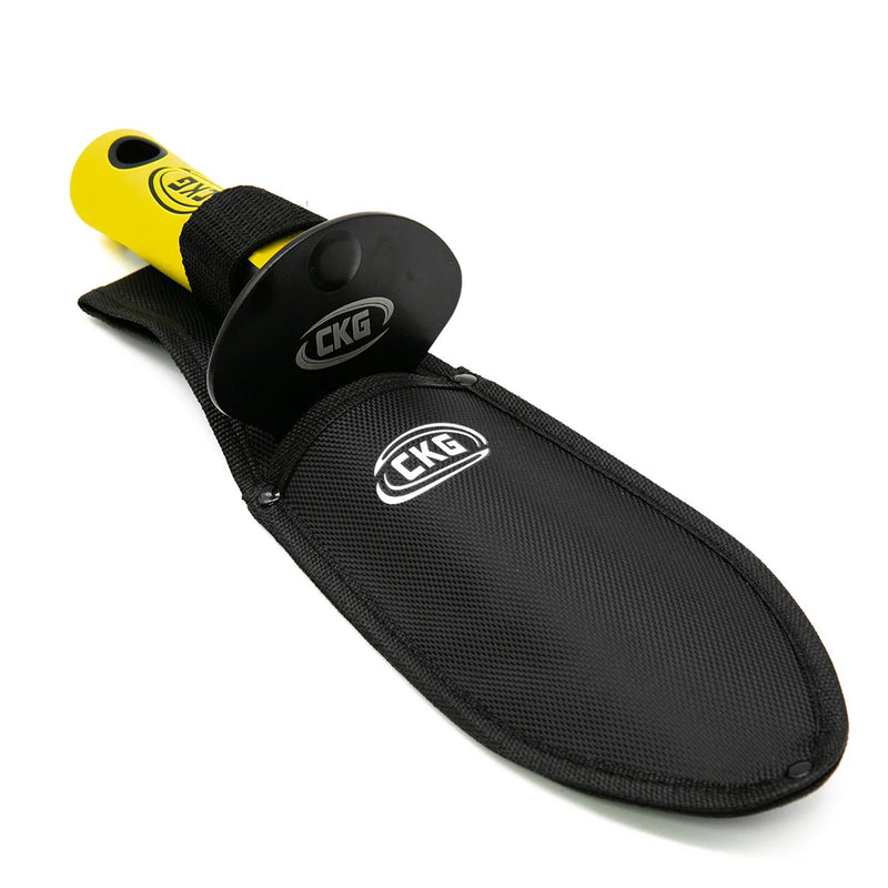 Black tool with yellow handle and CKG logo on a white background